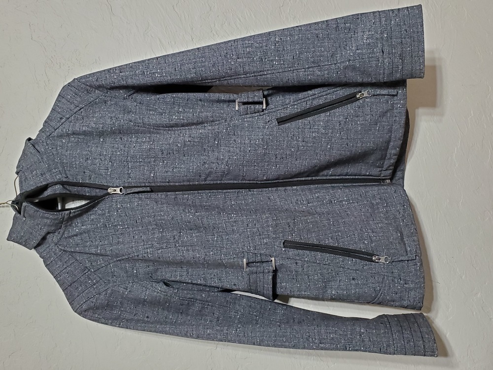 Free Country Gray Faux Fur Lined women's jacket with hood size small